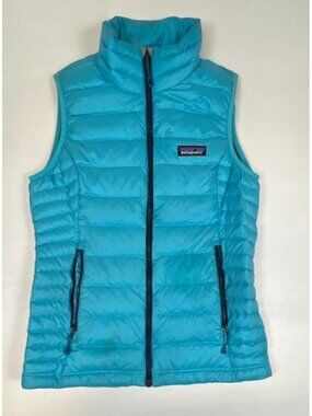 Patagonia Women XS Down Sweater Vest Blue 800-Fill Puffer Ultralight Quilted
